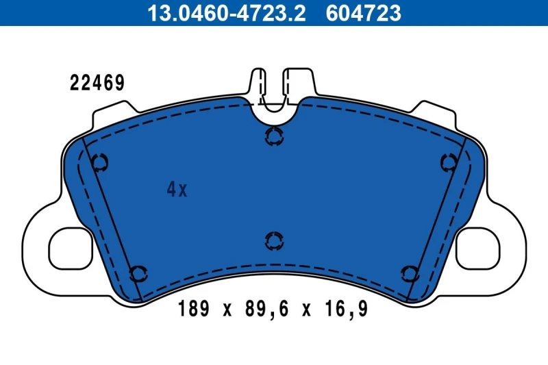 Image of Brake pad set ATE 13.0460-4723.2