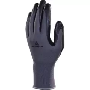Image of Delta Plus Knitted Polyester Work Safety Gloves (9/L) (Grey/Black)