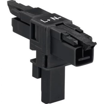 Image of Mains T distributor Mains plug Mains socket Mains socketTotal number of pins 2BlackWAGO