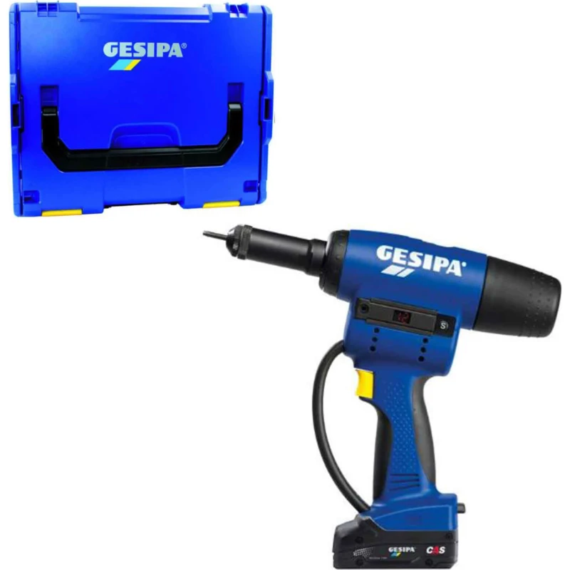 Image of Gesipa Firebird Pro 18v Cordless Brushless Rivet Nut Tool 1 x 2ah Li-ion Charger Case 1679670
