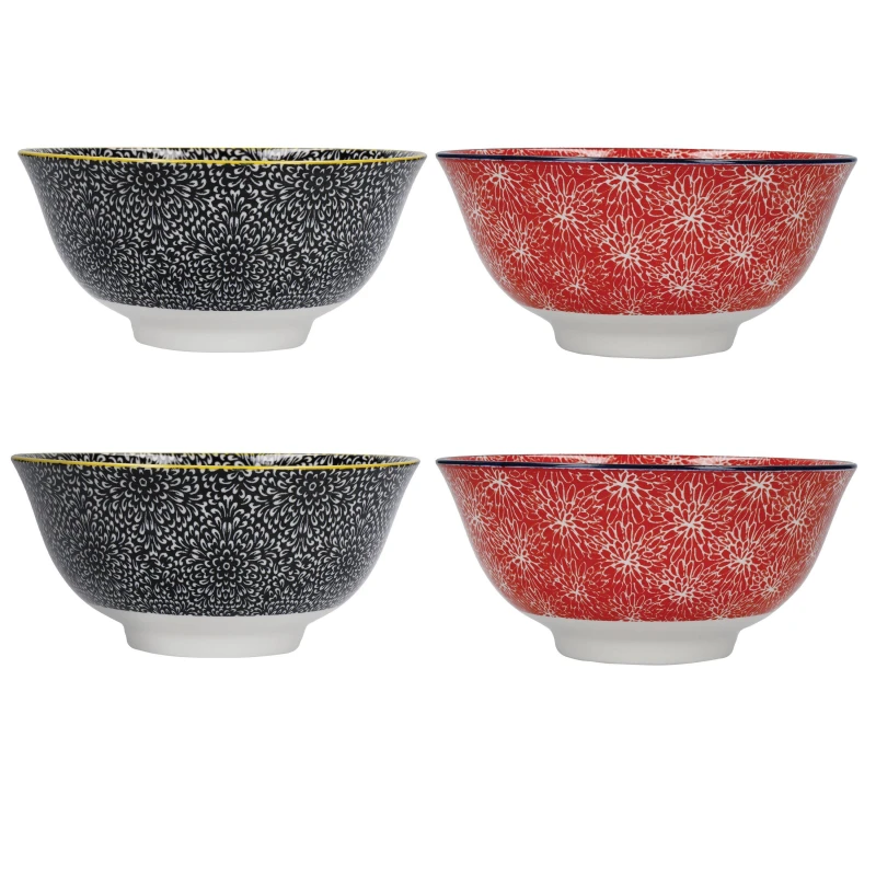 Image of Kitchencraft Set of 4 Ceramic Oriental Serving Bowls