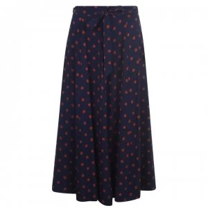 image of SET Spot Midi Skirt - Blue Brown 0568