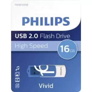 image of Philips VIVID USB stick 16GB Blue FM16FD05B/00 USB 2.0