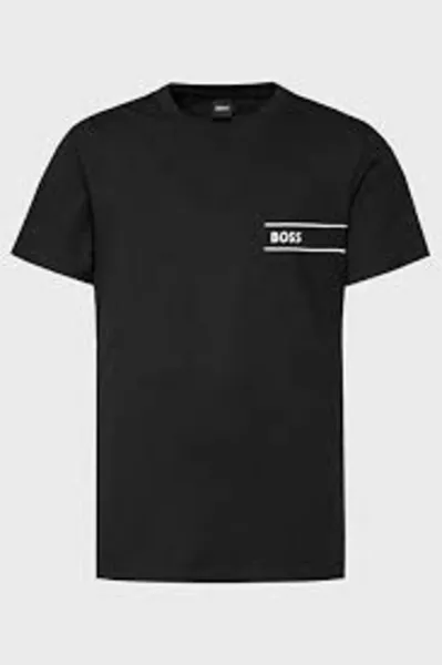 image of BOSS Bodywear RN Organic Cotton-Jersey T-Shirt - M Black Tops male 50514914-001 M