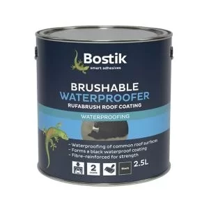 image of Bostik Black Roofing Waterproofer, 2.5L Metal Container