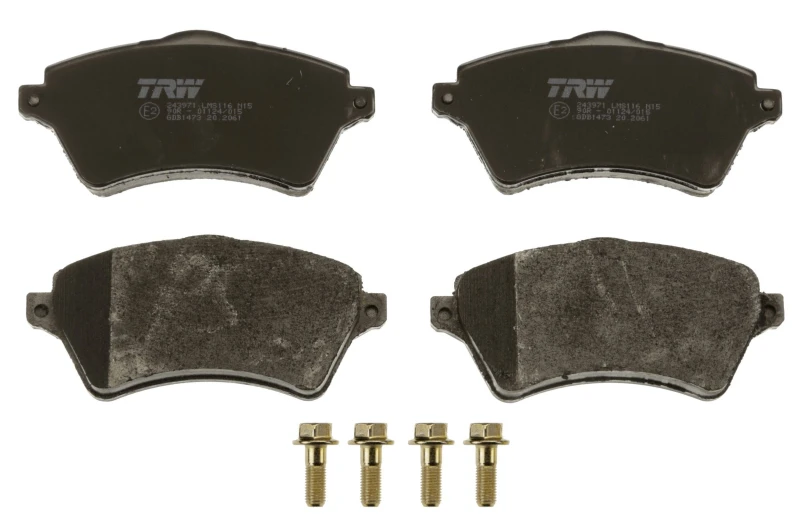 Image of TRW GDB1473 Brake pad set not prepared for wear warning indicator, with brake caliper screws Brake Pad Set,disc brake (402)