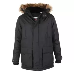 image of Duke Mens Lovett D555 Kingsize Faux Fur Trim Parka (3XL) (Black)