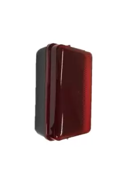 Image of KnightsBridge 230V IP54 5W LED Security Amenity Bulkhead Black Base with Red Diffuser