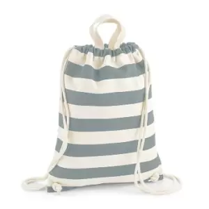 Image of Westford Mill Ladies/Womens Nautical Gymsac (One Size) (Natural/Grey)
