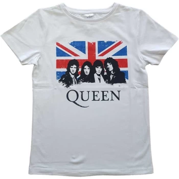 Image of Queen - Vintage Union Jack Kids 11-12 Years T-Shirt - White