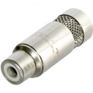 Image of RCA connector Socket straight Number of pins 2 Silver Neutrik NYS372 P