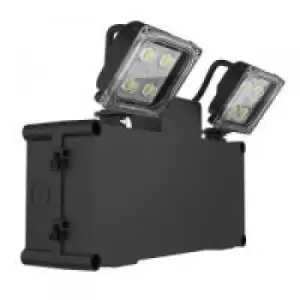 image of Kosnic Orda II 3W LED Non-Maintained Emergency Twinspot Black 6000K - KEML03TS3-BLK