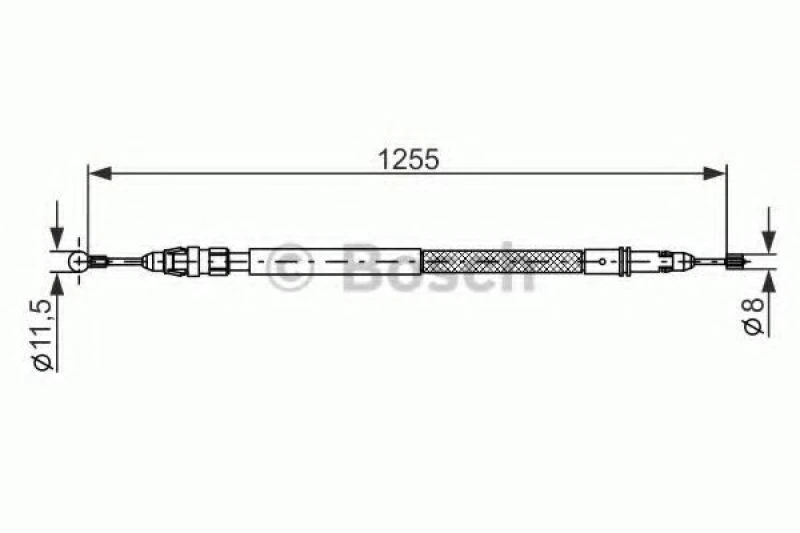 Image of Handbrake cable Bosch 1 987 482 235