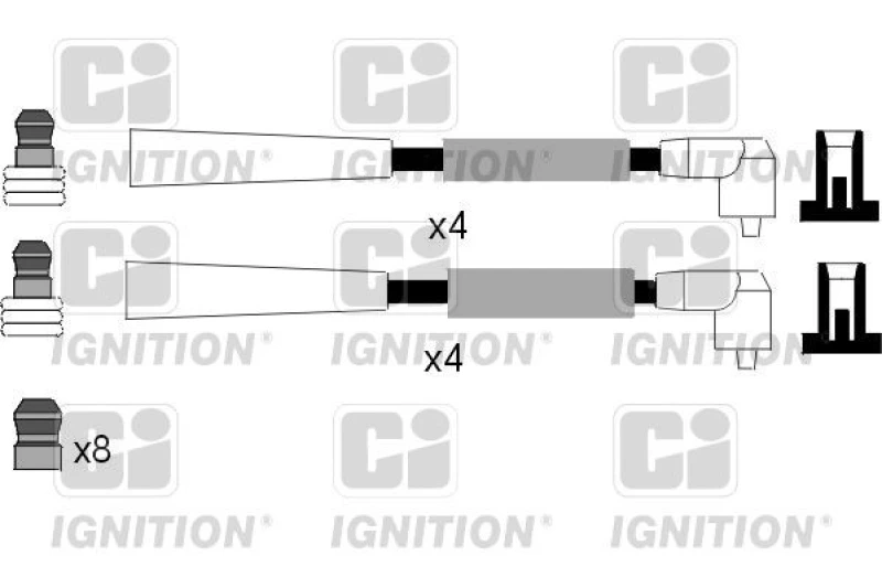 Image of QUINTON HAZELL Ignition lead set QUINTON HAZELL XC432