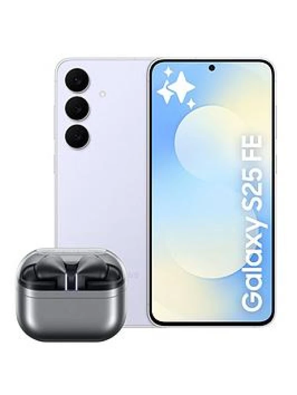Image of Samsung Galaxy S25 FE 128GB White with Galaxy Buds3 Pro - Silver SM-S731BZWDEUB/KTO-B3P
