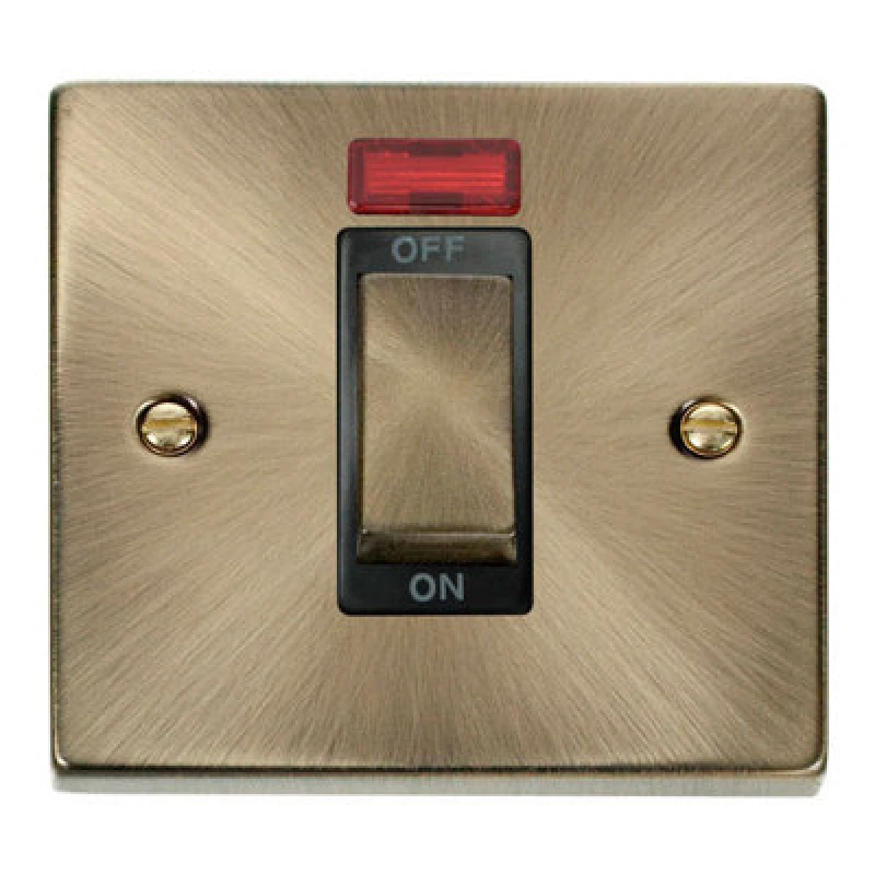 Image of SE Home Antique Brass 1 Gang Ingot Size 45A Switch With Neon Gold unisex