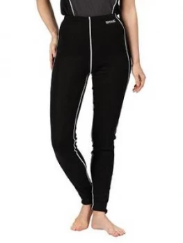 Image of Regatta Zimba Base Layer Leggings - Black, Size 20, Women