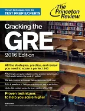 Image of cracking the gre with 4 practice tests 2016 edition