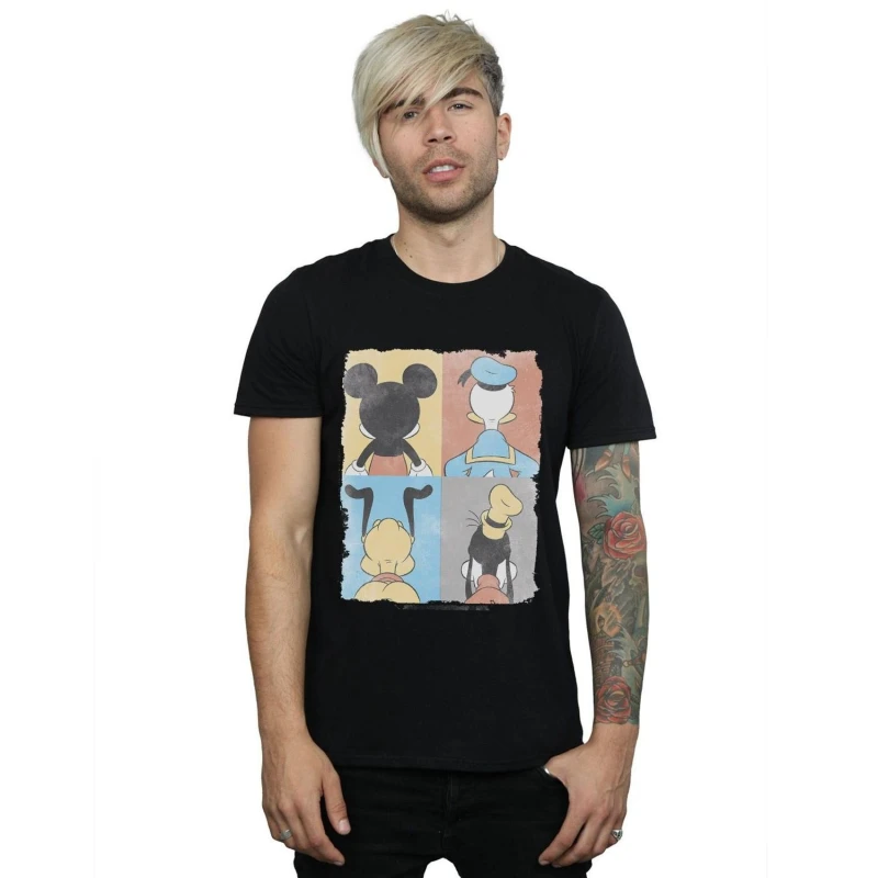 Image of Disney Men Mickey Mouse Four Backs T-Shirt in Black Size: large Black L Male 5057245609487