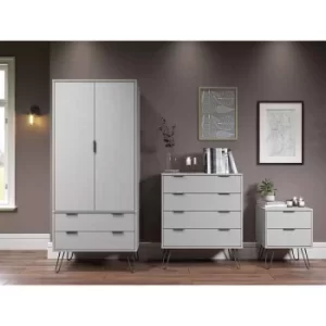 Image of Augusta 2 Drawer Bedside Cabinet, Grey