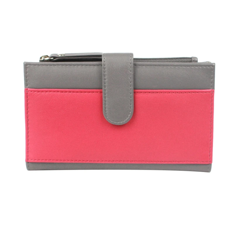 Image of Eastern Counties Leather Mae Leather Purse Mid Grey female