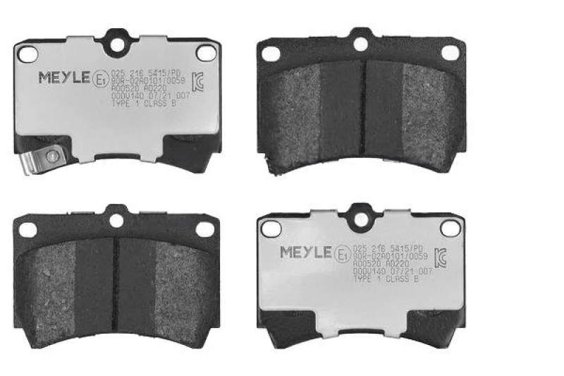 Image of MEYLE 025 216 5415/PD Brake pad set Front Axle, with acoustic wear warning, MEYLE-PD Quality, with anti-squeak plate Brake Pad Set,disc brake (402)