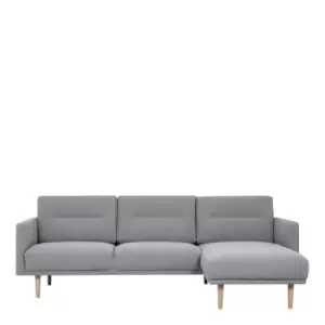 image of Larvik Chaise Longue Sofa Right Hand Grey Oak Effect Legs