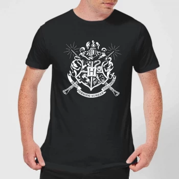 Image of Harry Potter Hogwarts House Crest Mens T-Shirt - Black - 3XL - Black