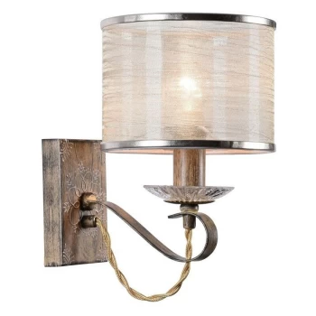 Image of Maytoni Lighting - Cable Wall Candle Lamp Brown, 1 Light, E14