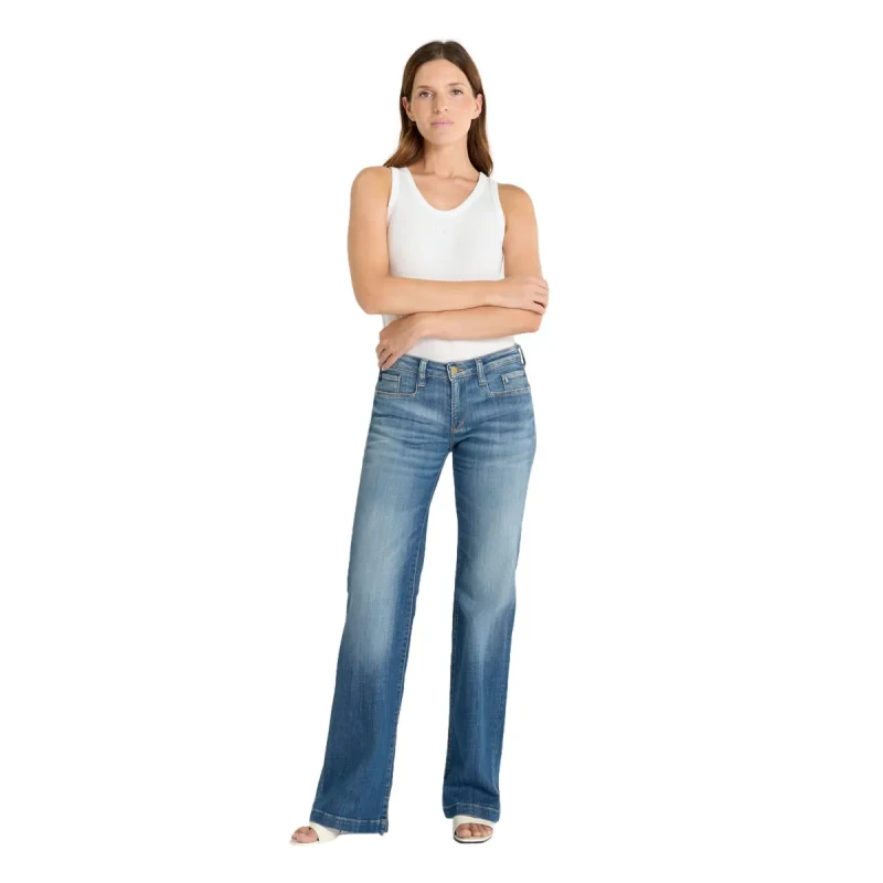 Image of Le Temps des cerises Womens Flare Jeans Le Temps des cerises Rosa Bleu Female 38/40