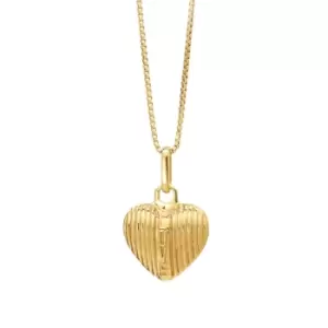 image of Rachel Jackson London Gold Plated Deco Love Puffed Heart Necklace