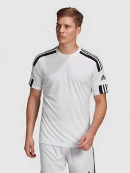 Image of Adidas Mens Squad 21 Short Sleeved Jersey, White, Size S, Men