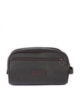 Barbour Waxed Hanging Washbag - Olive