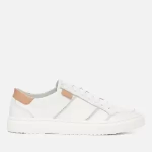 image of UGG Womens Alameda Lace Leather Cupsole Trainers - Bright White - UK 3