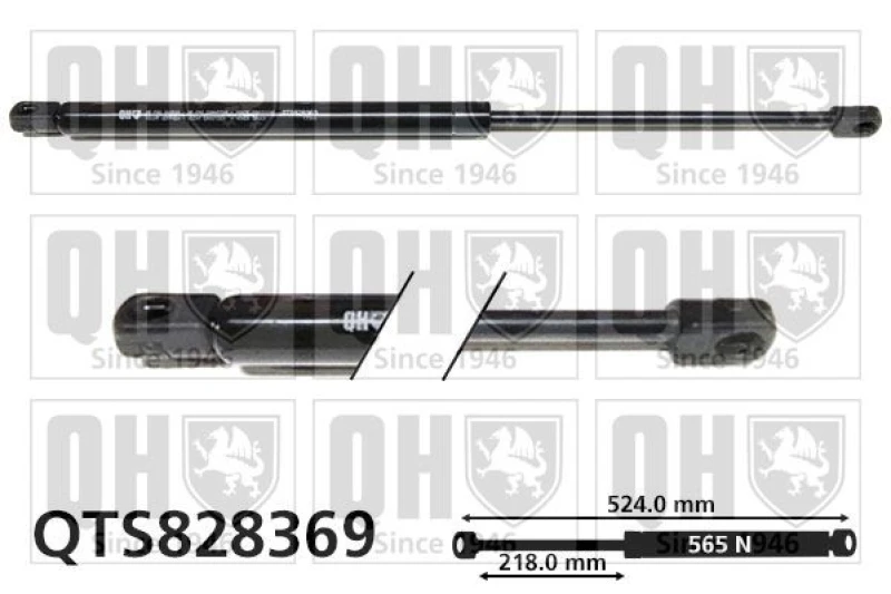 Image of QUINTON HAZELL Tailgate strut QUINTON HAZELL QTS828369