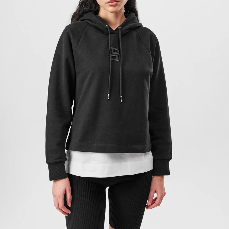 Image of Boss Womens Emaes Timeless Elegance Hoodie Black 001 female XL