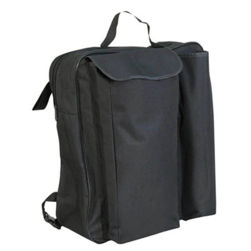 Image of Loops Black Wheelchair Crutch Bag - Carries Two Crutches - Storage Compartment Black