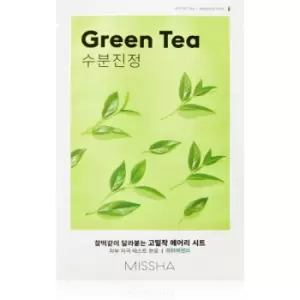 image of Missha Airy Fit Green Tea Calming Face Sheet Mask with Moisturizing Effect 19 g