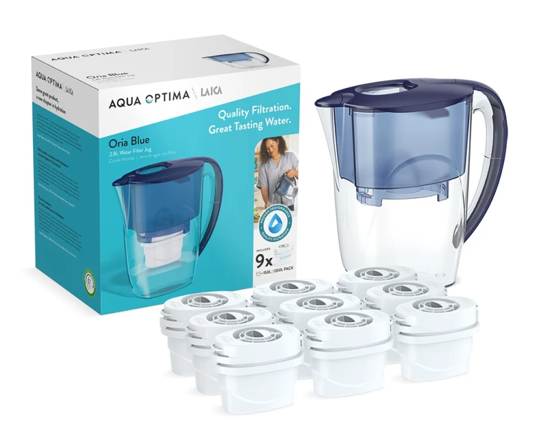 Image of Aqua Optima Aqua Optima Oria Water Filter Jug with 9 Filter Cartridges