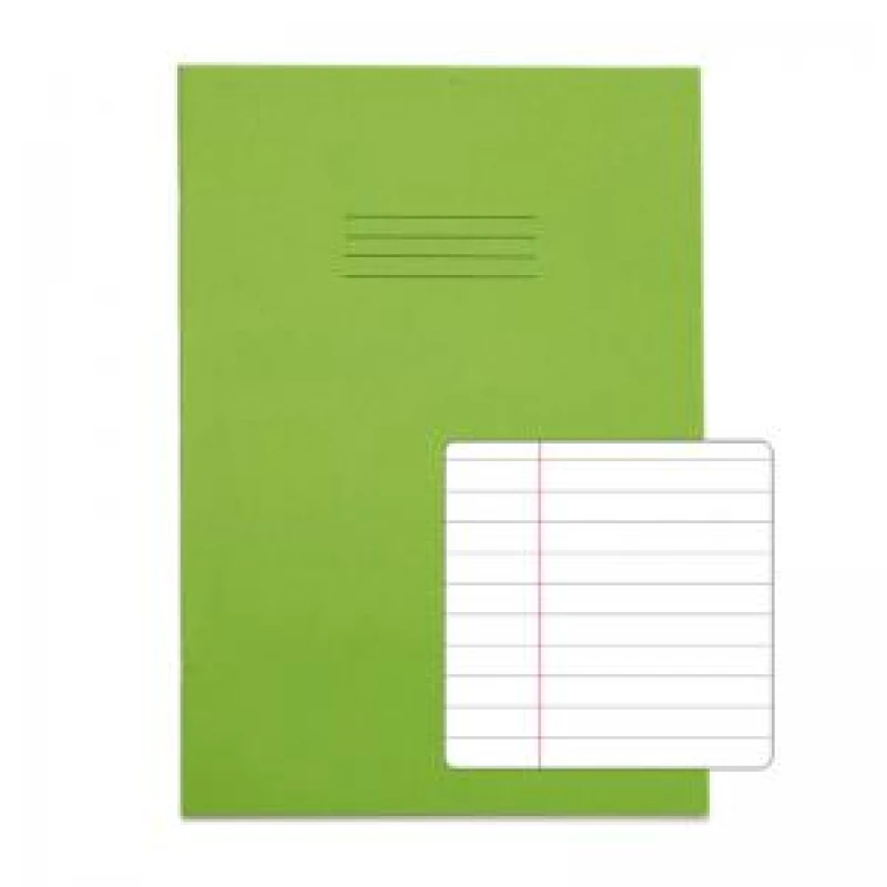 Image of RHINO A4 Exercise Book 48 page, Light Green, F8M (Pack of 100)