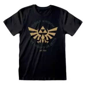 Image of Legend of Zelda T-Shirt Hyrule Kingdom Crest Size S