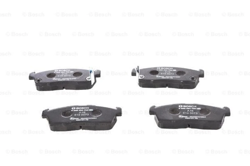 Image of Bosch 0 986 494 700 Brake pad set with acoustic wear warning Low-Metallic Brake Pad Set,disc brake (402)