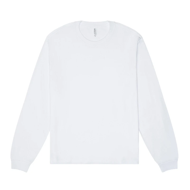 Image of Bella + Canvas Mens Heavyweight Boxy Long-Sleeved T-Shirt in Natural Size: XL Natural Male XL