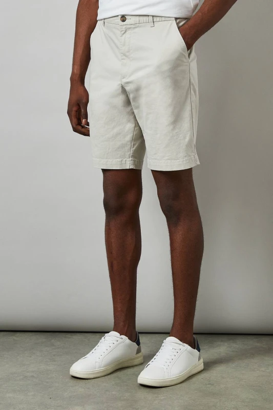 Image of Debenhams Debenhams Men Premium Chino Shorts in Off White Size: 38 Off White 38 Male 5045749194493