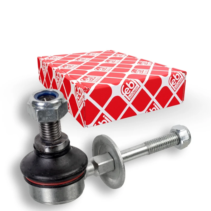 Image of FEBI BILSTEIN 19719 Anti-roll bar link OE Turbo NEW, Front Axle Right, with nuts Steel Link Stabiliser (3229)