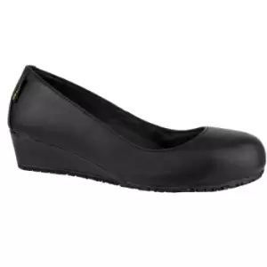 image of Amblers Safety FS107 SB Womens Safety Heeled Shoes (4 UK) (Black) - Black