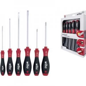 image of Wiha SoftFinish Workshop Screwdriver set 6 Piece Slot, Pozidriv