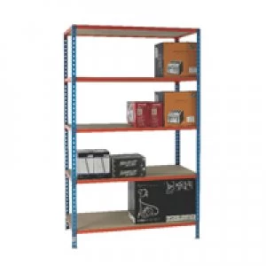 image of Slingsby Standard Duty Painted Orange Shelf Unit Blue 378984