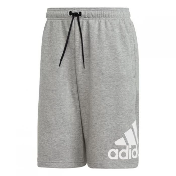 image of adidas LOUNGEWEAR Must Haves Badge of Sport Shorts Mens - Medium Grey Heather / White