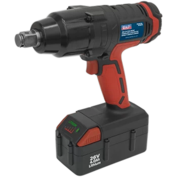 image of Sealey CP2634 26v Cordless 3/4" Drive Impact Wrench 1 x 4ah Li-ion Charger Case